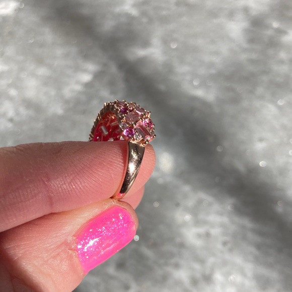 Pink Lab Created Sapphire Band NIB Final Price Reduction - Picture 6 of 11